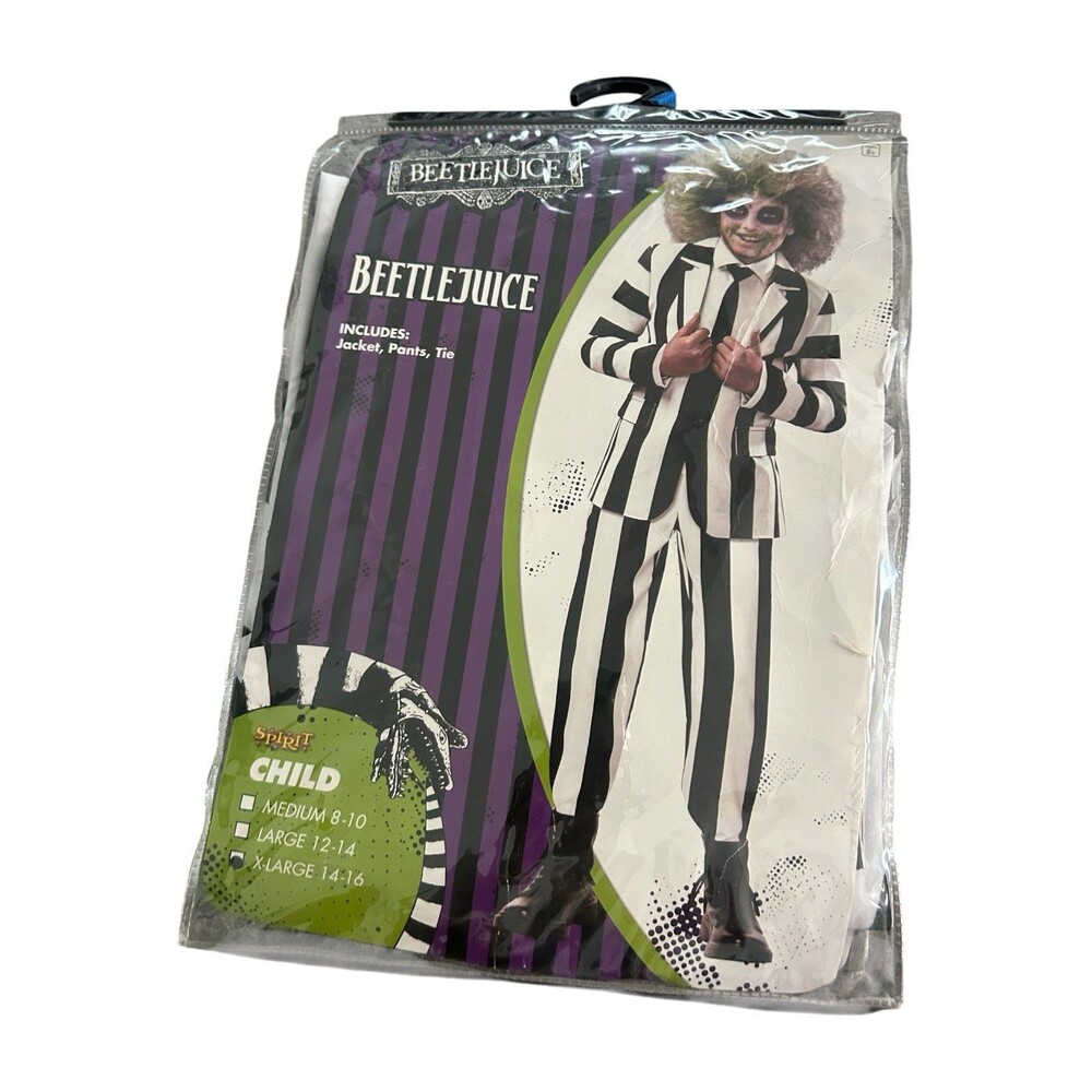 Spirit Beetlejuice Kids Halloween Costume Size X-Large (14-16)